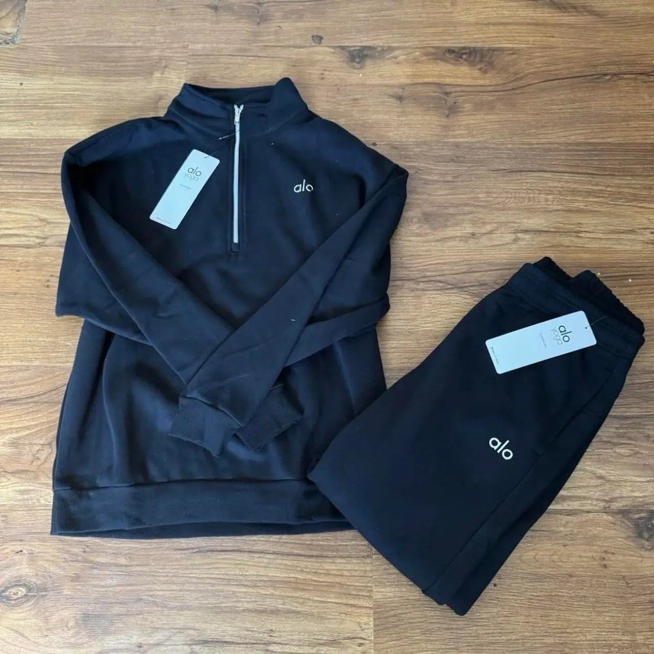 Navy Blue ALO Quarter Zip Sweatsuit
