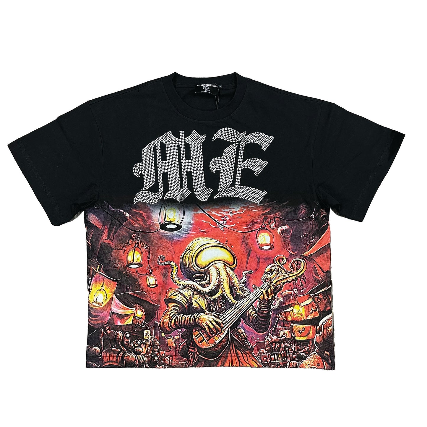 Mixed Emotions Rhinestone Tee Octopus