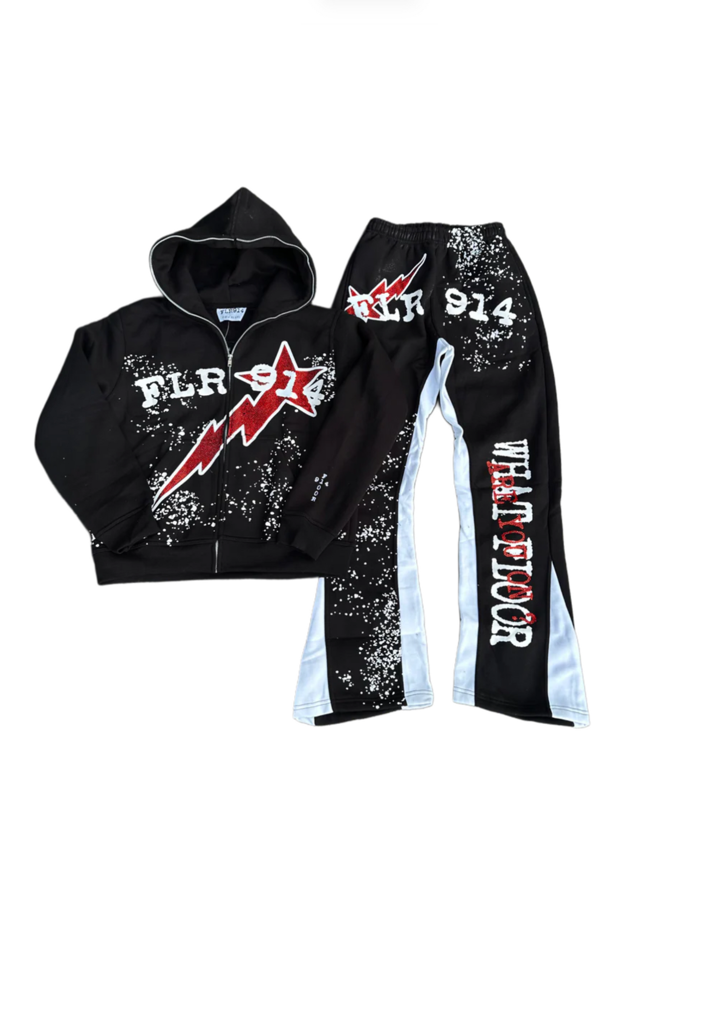 Floor914 BLK/Red SweatSuit