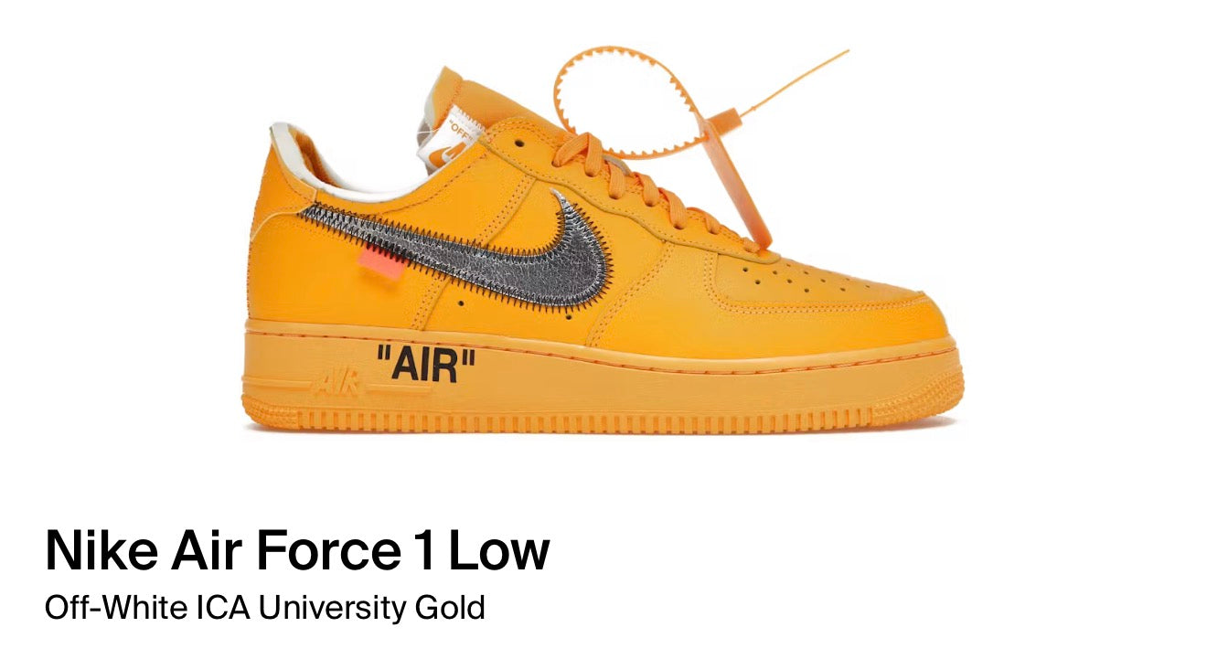 Nike Air Force 1 Low Off-White ICA University Gold