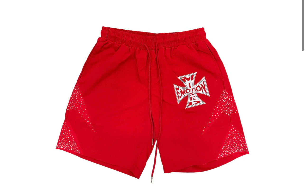 Mixed Emotions Red ‘Classic’ Nylon Shorts
