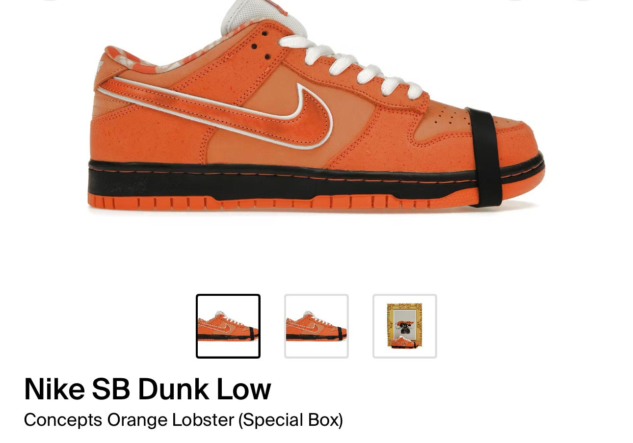 Nike SB Dunk Low
Concepts Orange Lobster (Special Box)