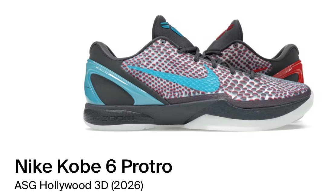 Nike Kobe 6 Protro
ASG Hollywood 3D (2026)