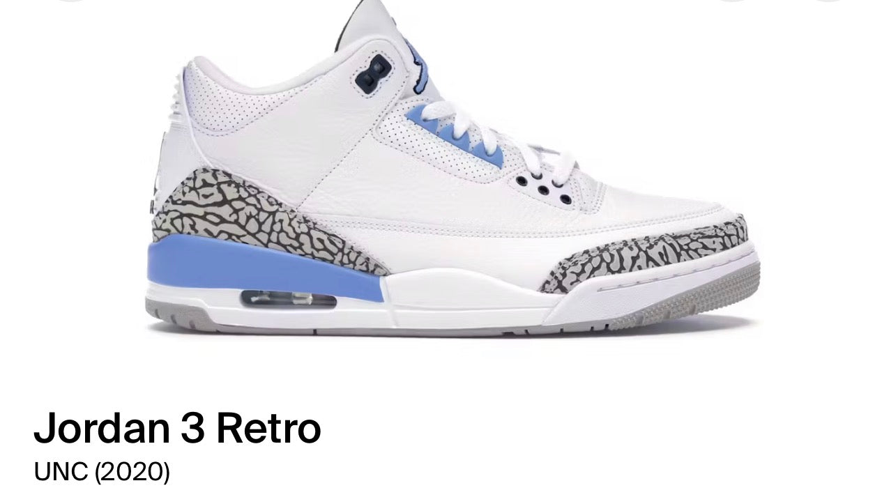Jordan 3 Retro
UNC (2020)