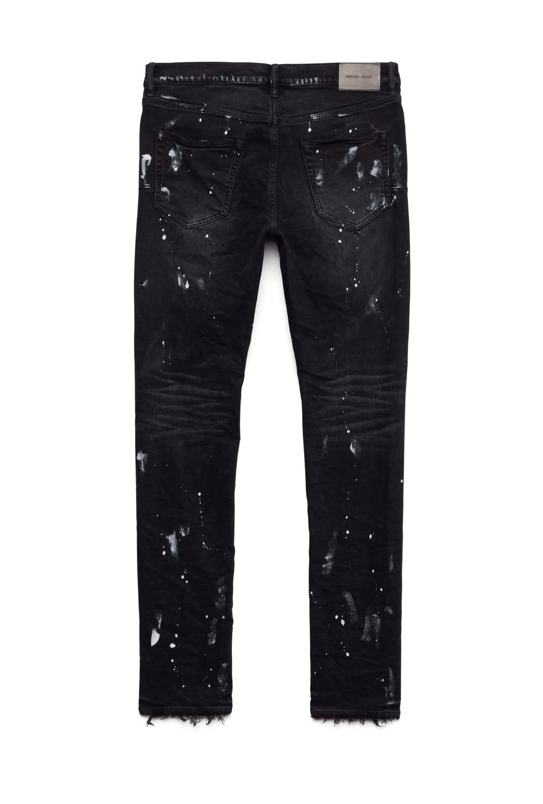 Purple Jeans Black Resin Knee Slit