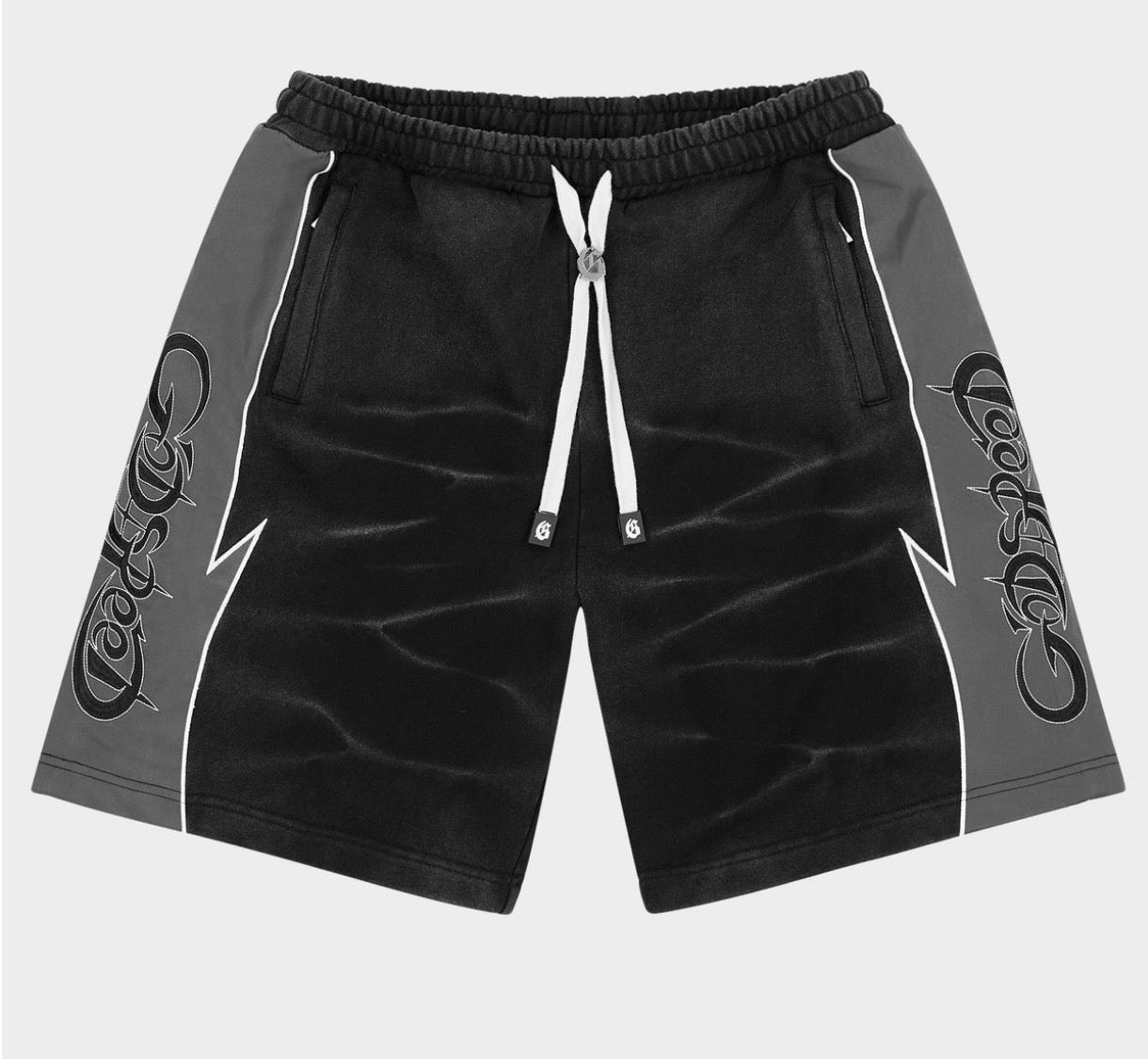 Godspeed Halftime Shorts V2 Black Acid Wash