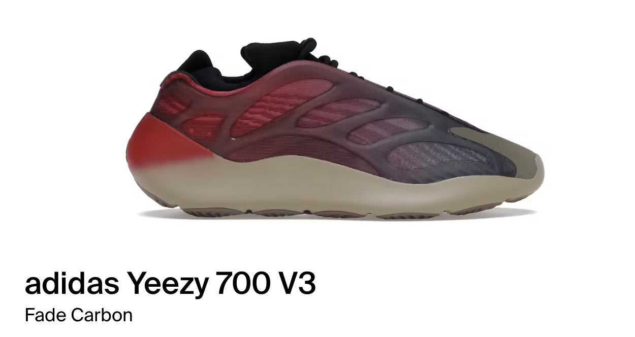 adidas Yeezy 700 V3
Fade Carbon