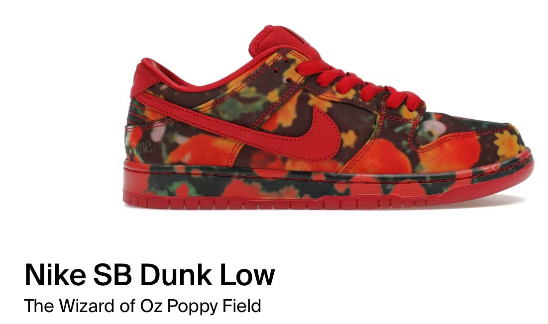 Nike SB Dunk Low
The Wizard of Oz Poppy Field