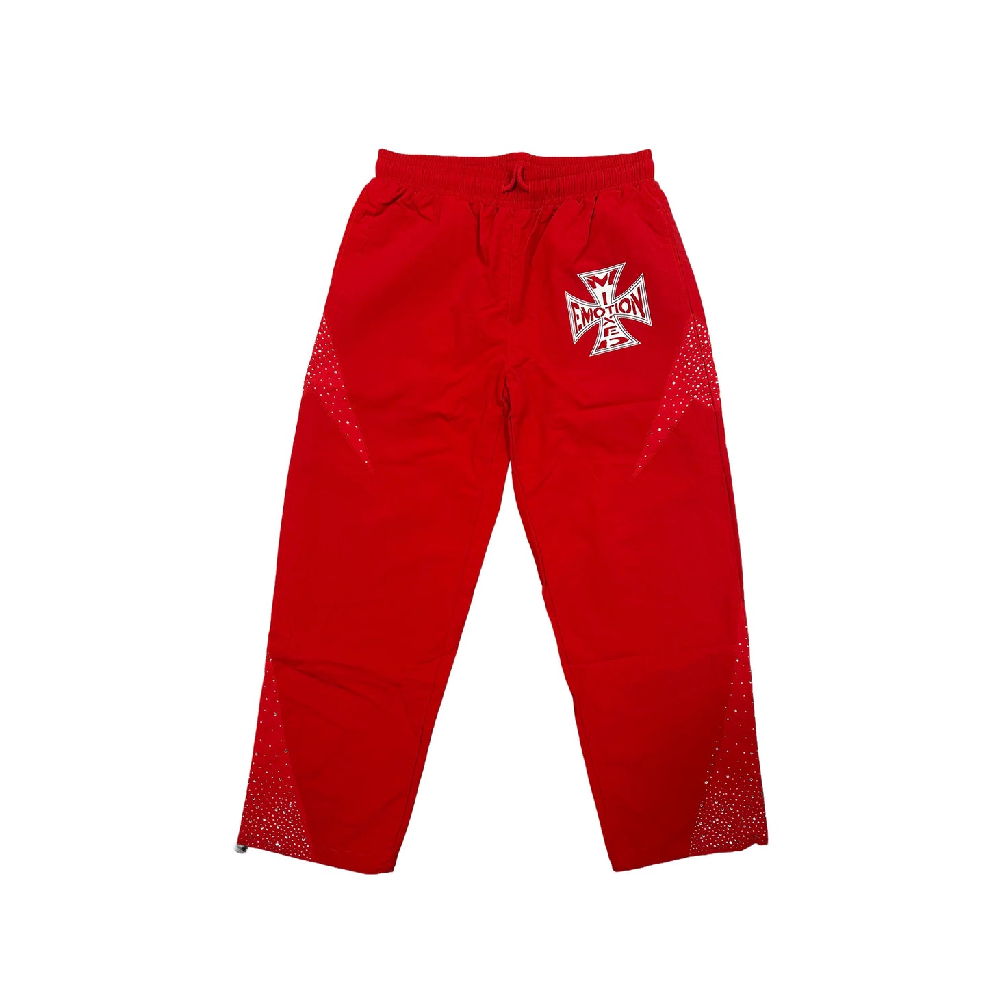 Red Classic Nylon Track Pants