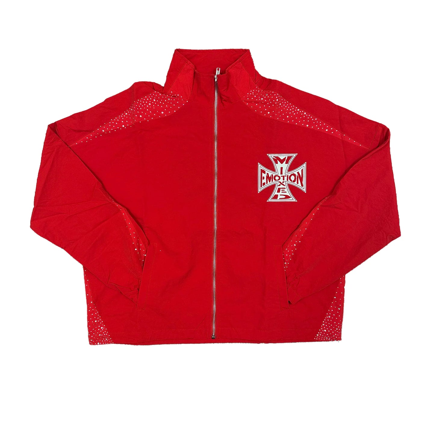 Red Classic Nylon Track Jacket