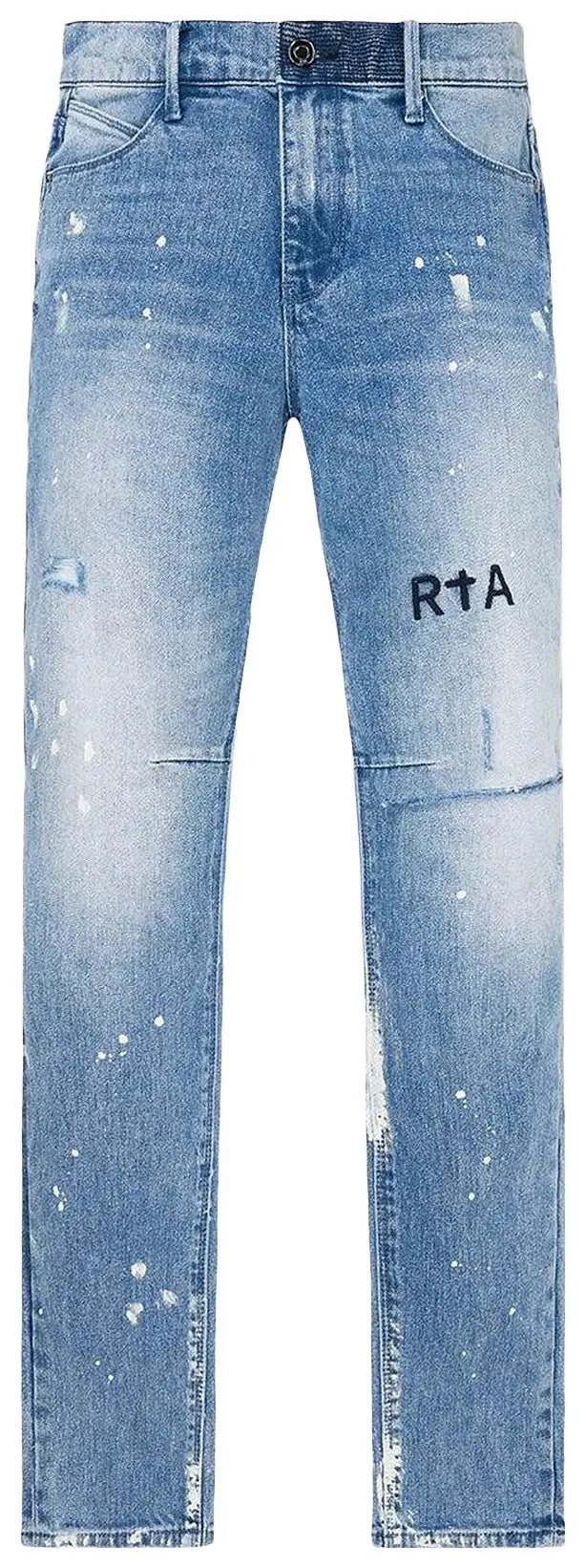 RtA Jean White Paint/Blue