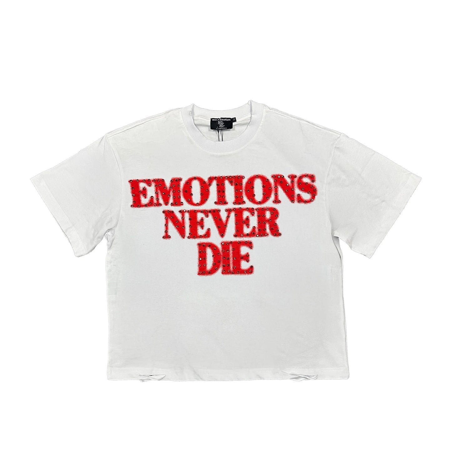 Mixed emotions White/Red Tee