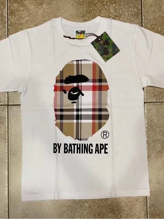 Bape Burberry White Tee