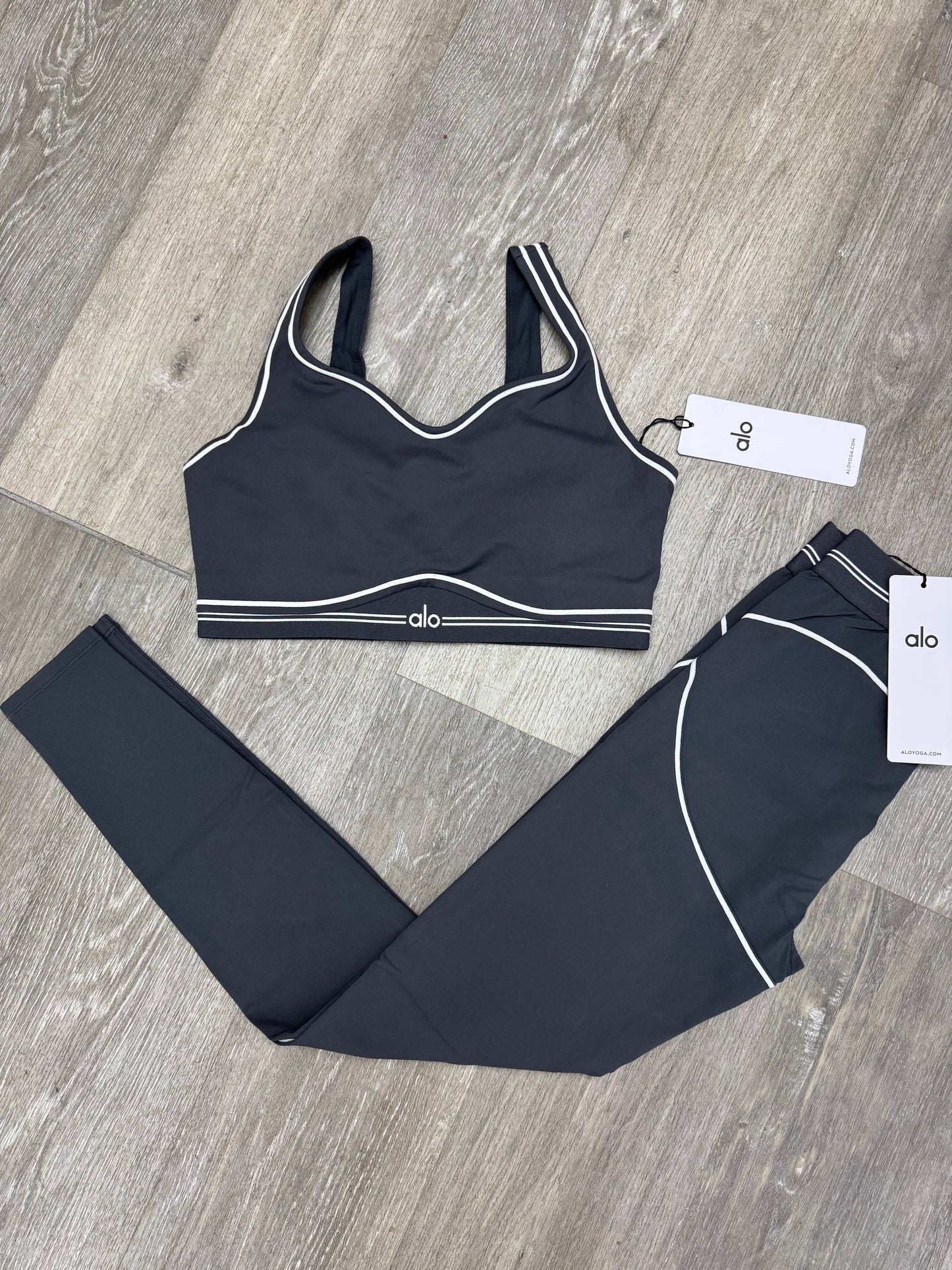 Alo Dark Grey Sports Set