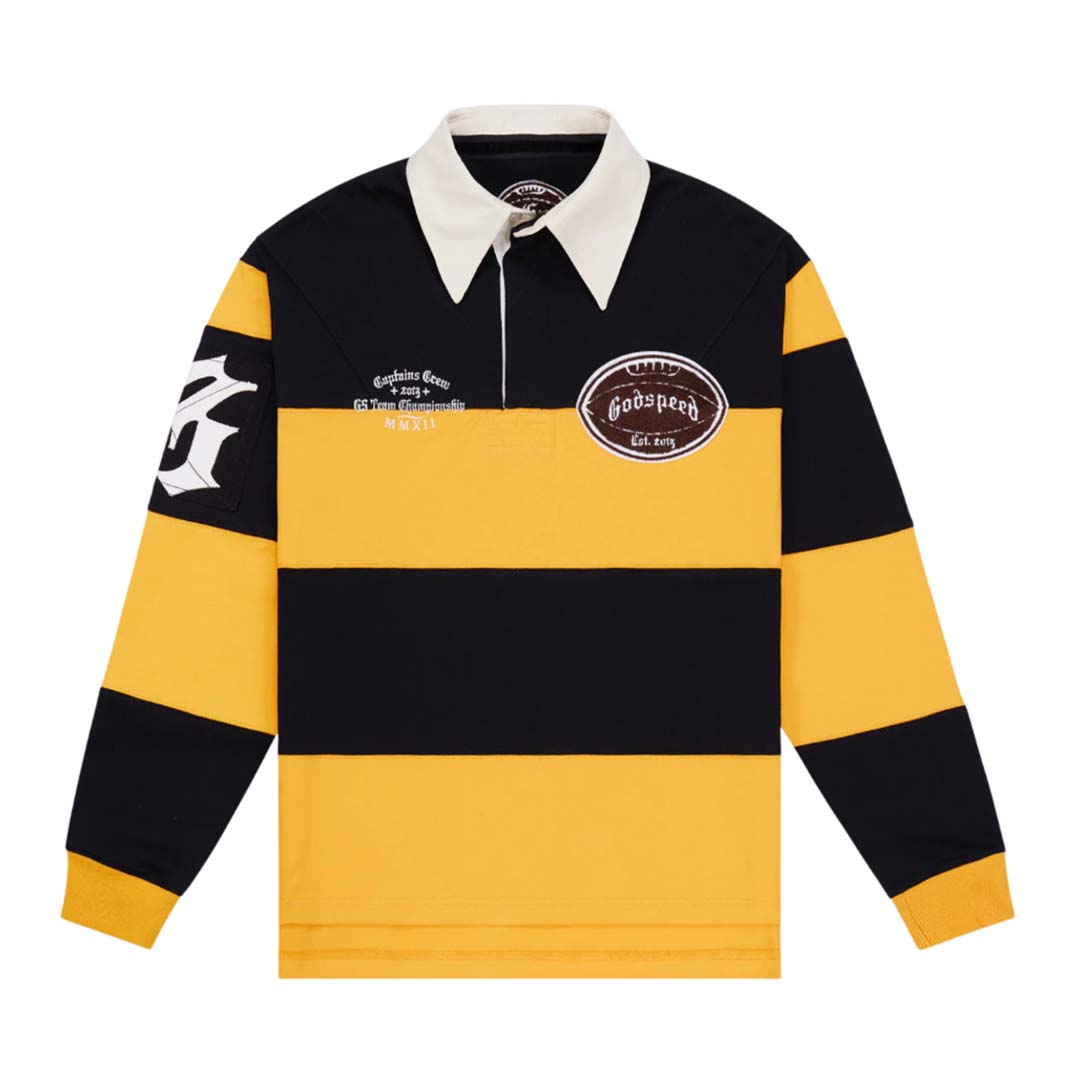 Godspeed Classic Field Rugby Shirt (Black Yellow)