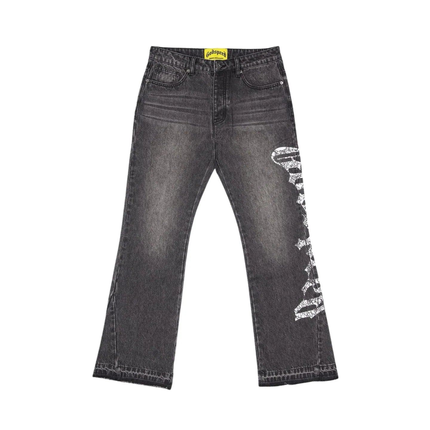 Godspeed "OG Logo" Flared Denim (Grey Wash) jeans