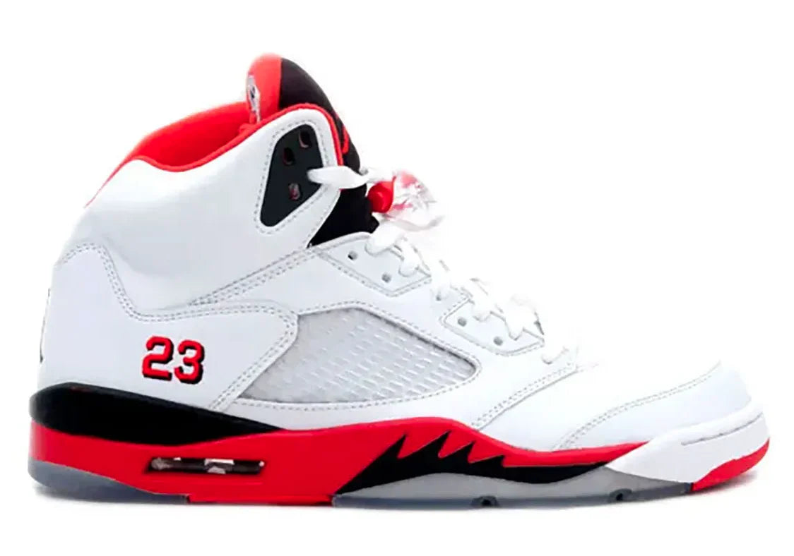 Jordan 5 Retro Fire Red Black Tongue