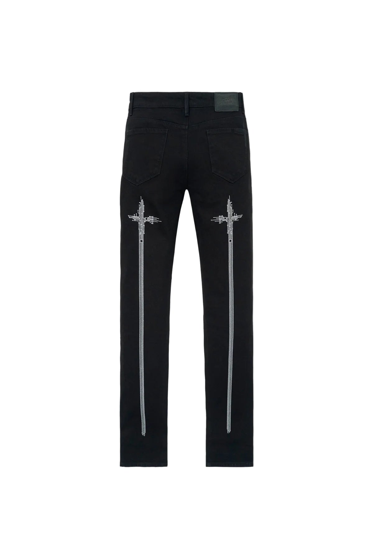 RTA Black Hologram Jeans