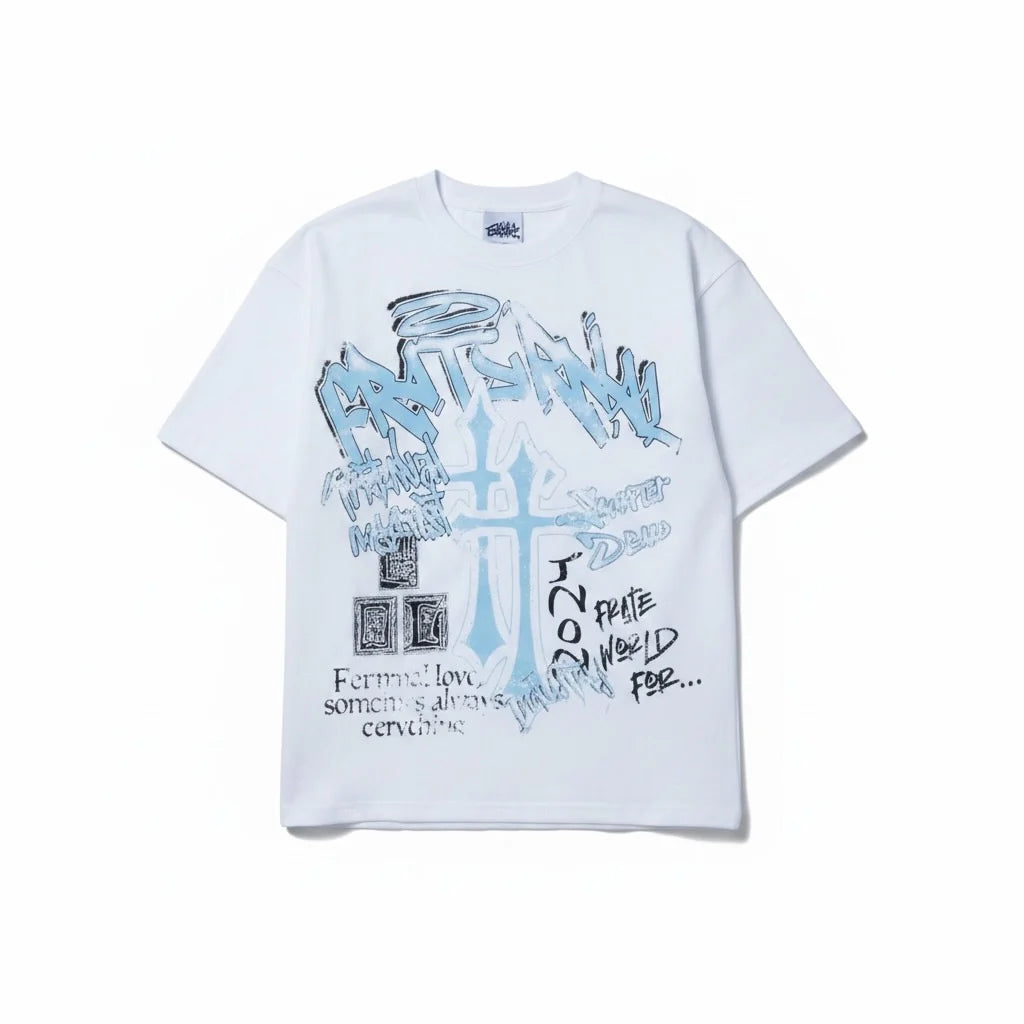Fraternal Baby Blue Double Cross TShirt