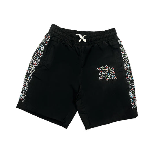Mixed Emotions Nylon Rhinestone Shorts