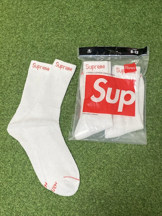 White supreme socks