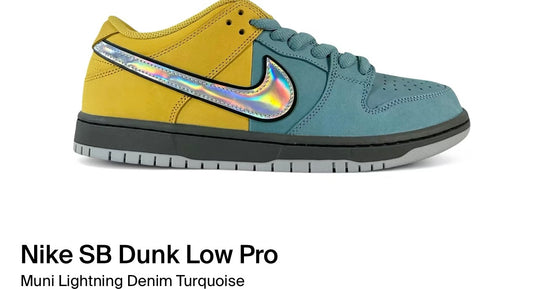 Nike SB Dunk Low Pro
Muni Lightning Denim Turquoise