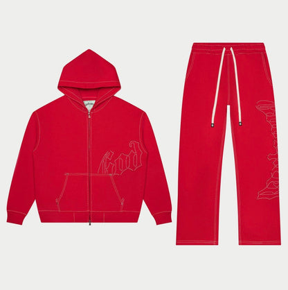 Godspeed Red Stitched Sweatsuit