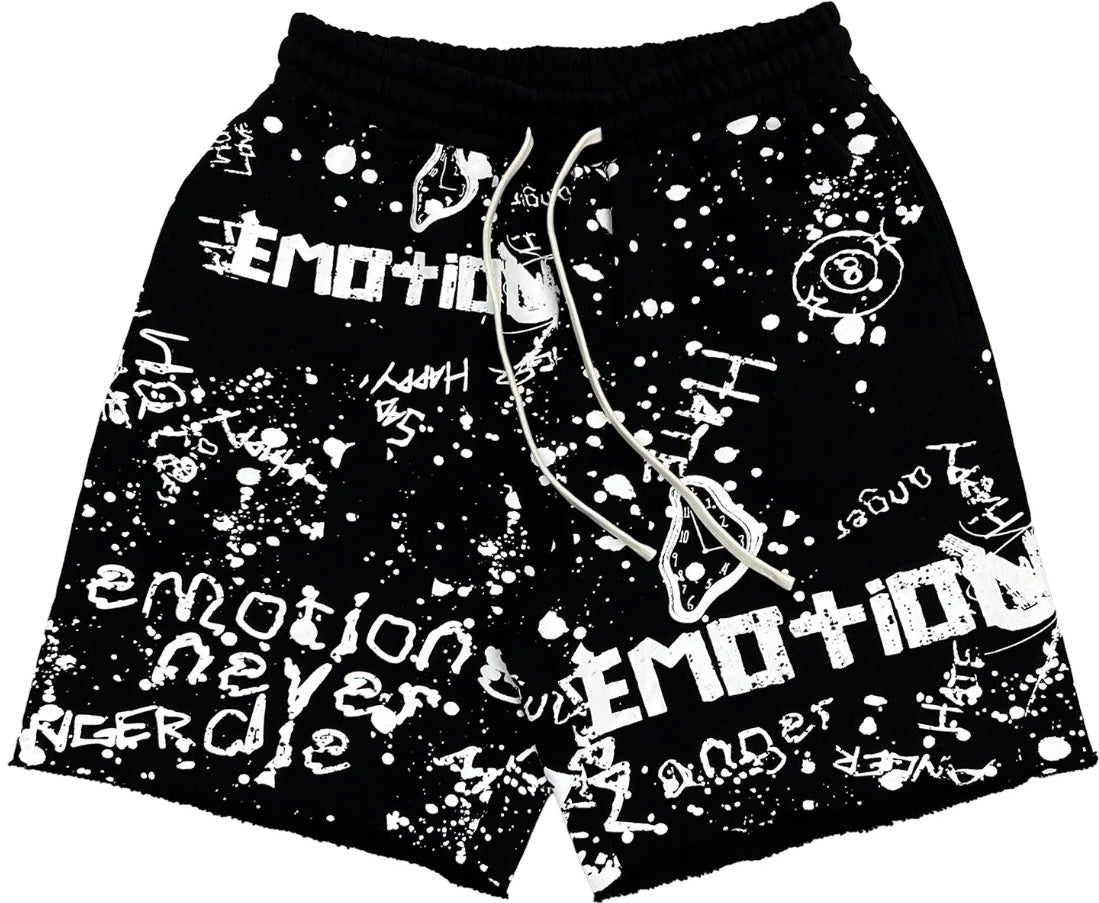 Mixed Emotion Black ‘Graffiti’ Shorts