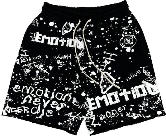 Mixed Emotion Black ‘Graffiti’ Shorts