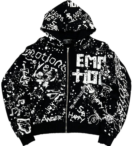 Mixed Emotion Black ‘Graffiti’ Hoodie