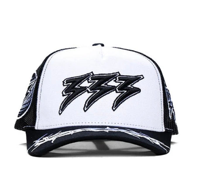 333 Hat (white/blk)