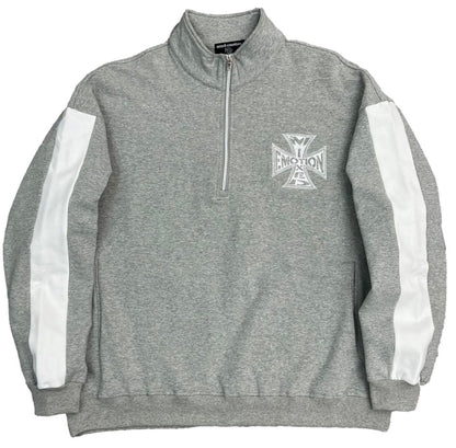 Mixed Emotion Grey Quarter Hoodie