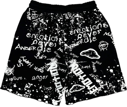 Mixed Emotion Black ‘Graffiti’ Shorts