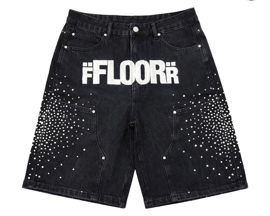 Floor914 Rhinestone Shorts