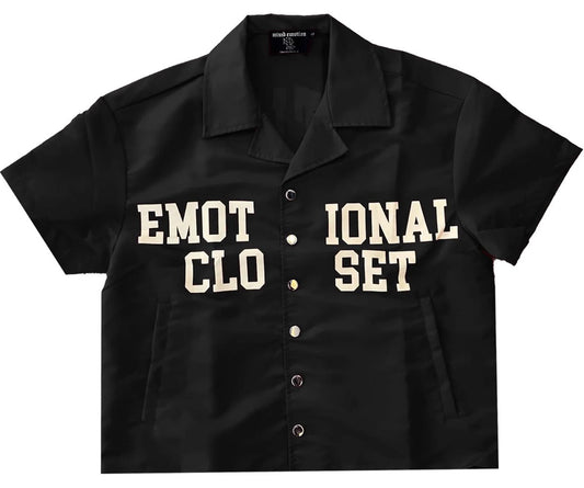 Mixed Emotion Black “Backyard” Nylon Shirt