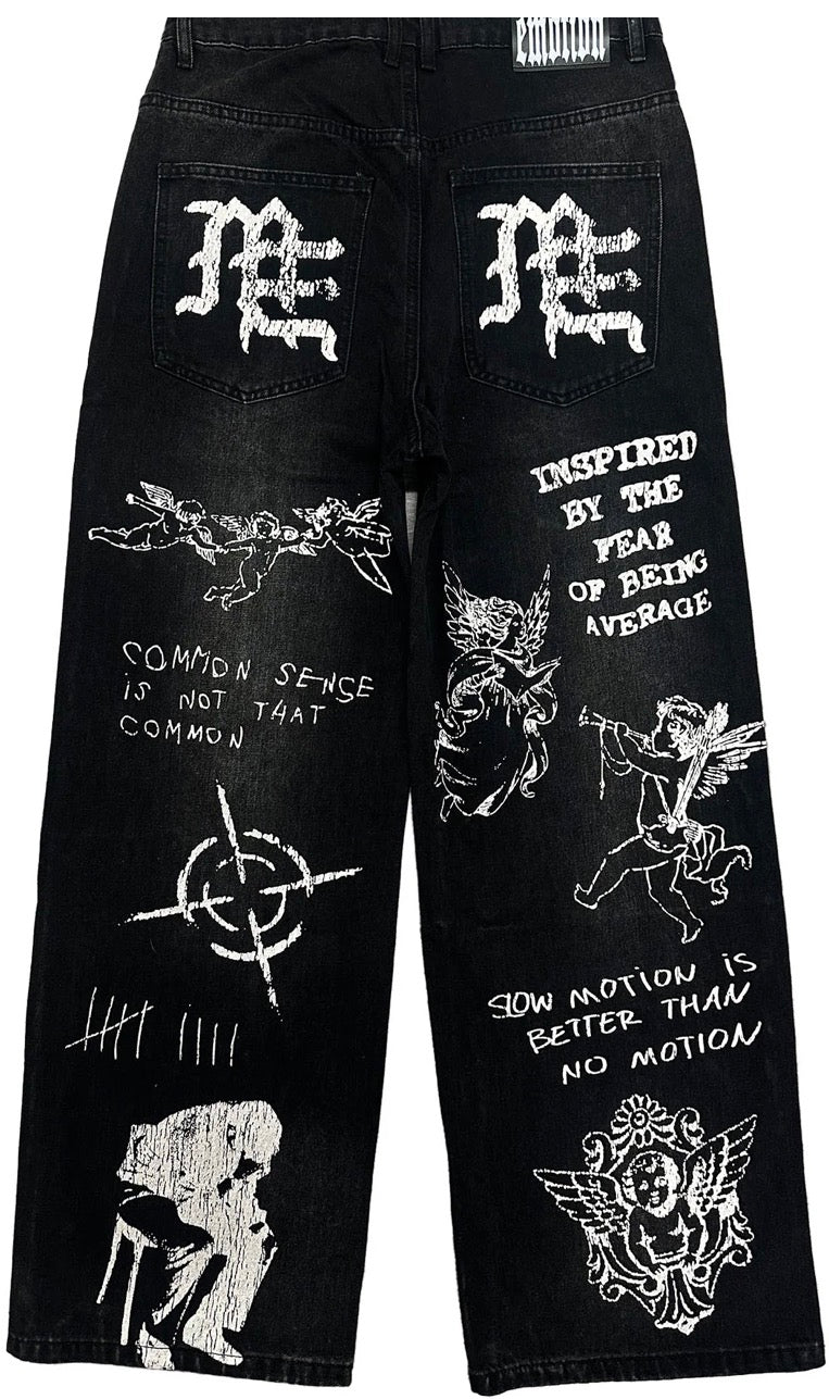 Mixed Emotions Black “Canvas” Jeans