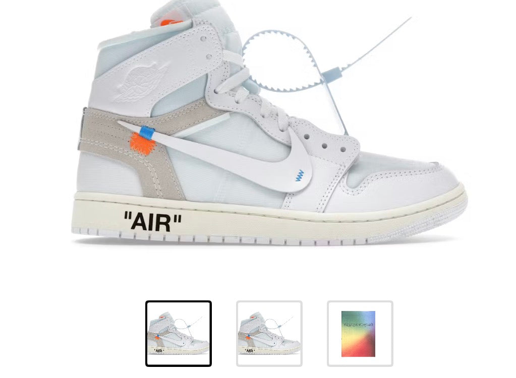 Jordan 1 Retro High
Virgil Abloh Archive Alaska