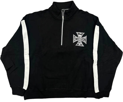 Mixed Emotion Black Quarter Hoodie