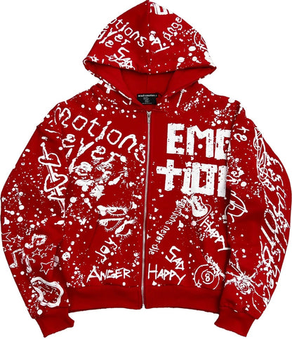 Mixed Emotion Red ‘Graffiti’ Hoodie