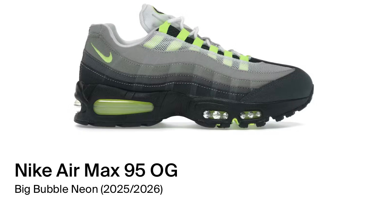 Nike Air Max 95 OG
Big Bubble Neon (2025/2026)