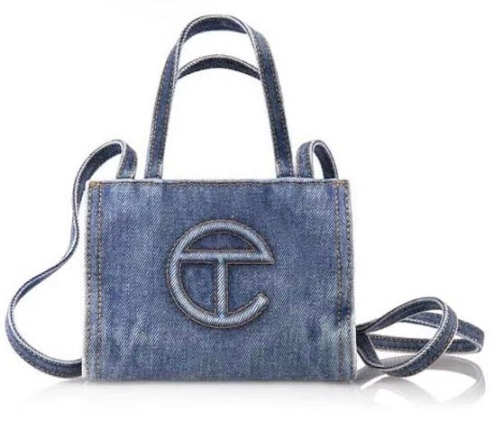 Telfar Small Denim Shopping Bag