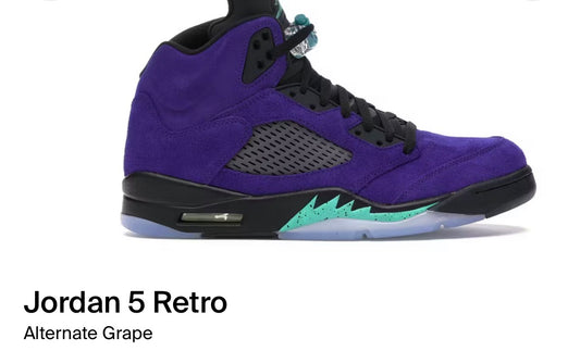 Jordan 5 Retro
Alternate Grape