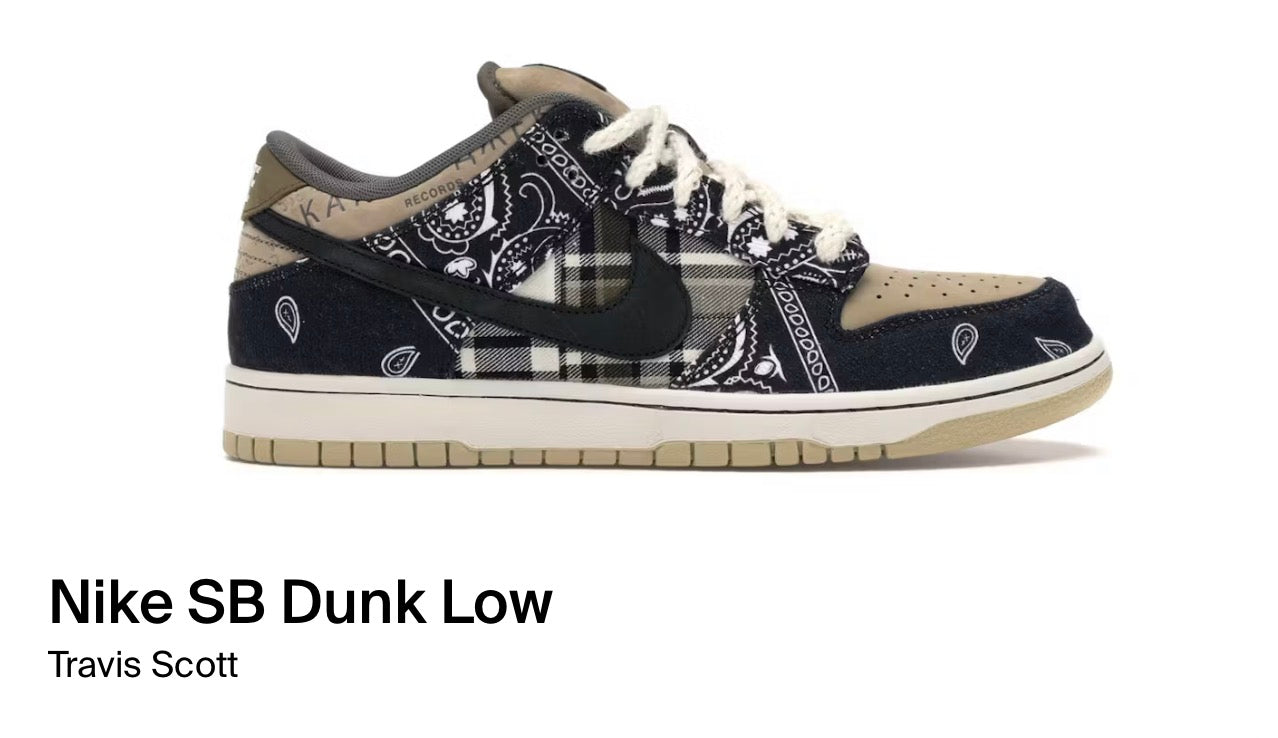 Nike SB Dunk Low
Travis Scott