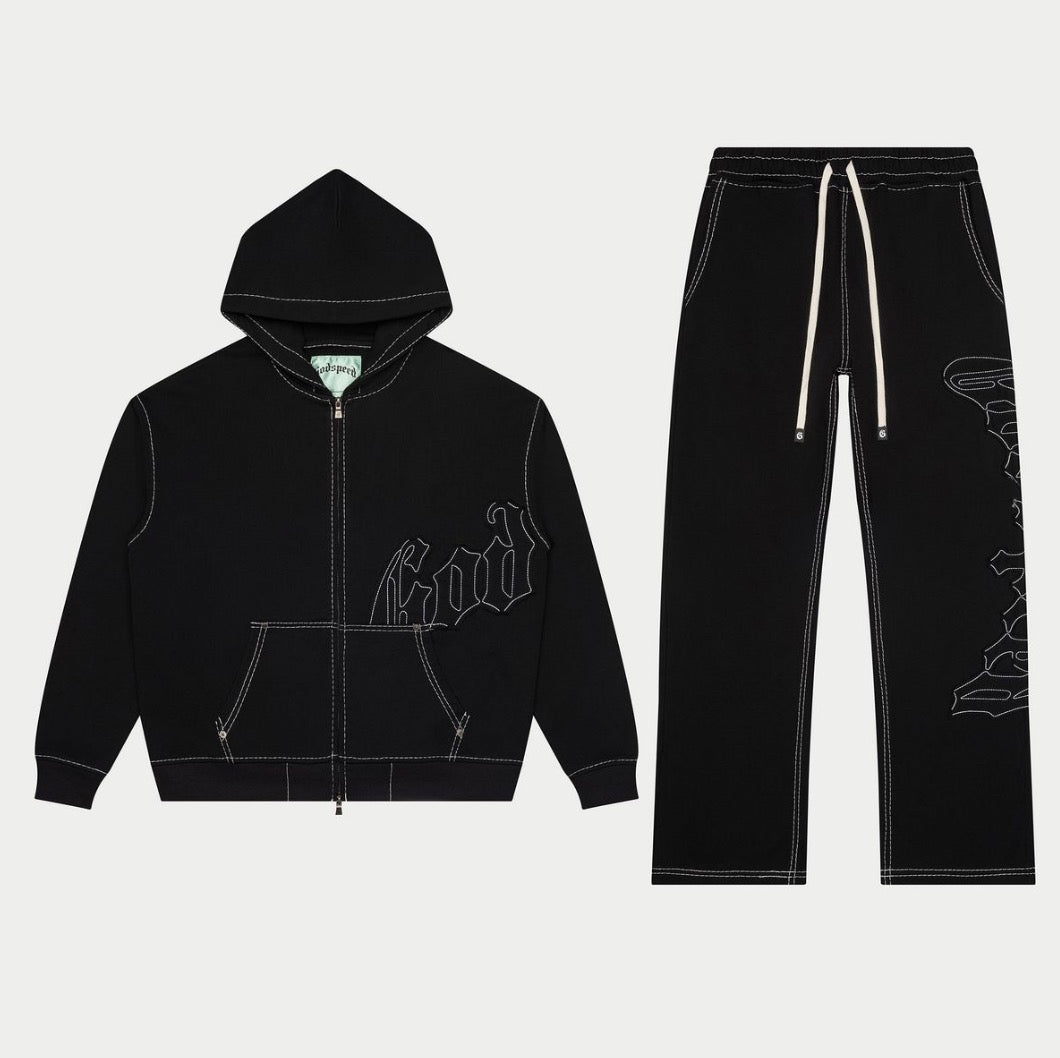 Godspeed Black Stitched Sweatsuit