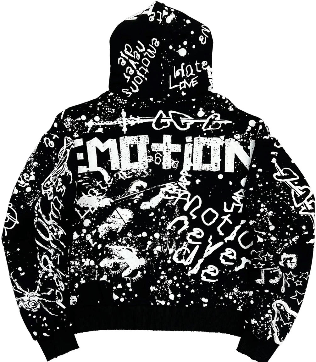 Mixed Emotion Black ‘Graffiti’ Hoodie