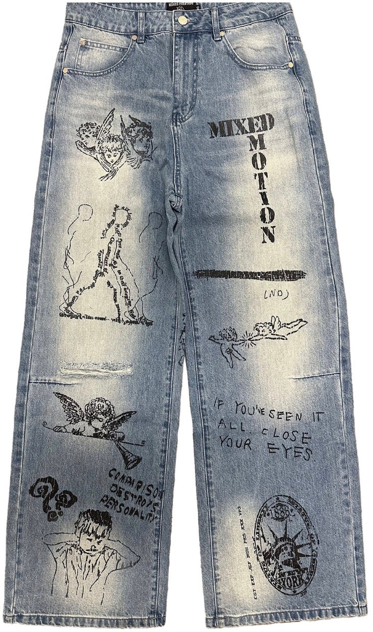 Mixed Emotions Blue “Canvas” Jeans