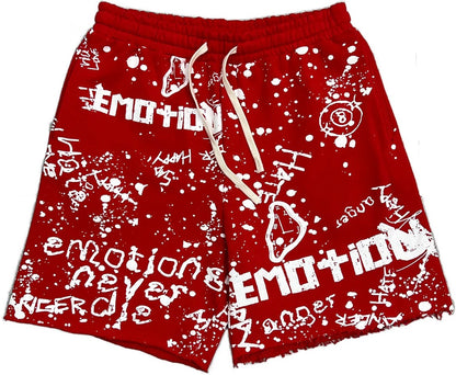 Mixed Emotion Red ‘Graffiti’ Shorts