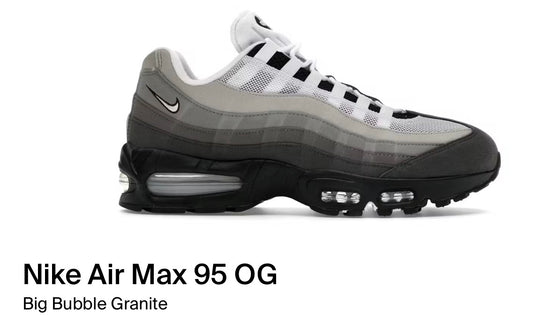 Nike Air Max 95 OG
Big Bubble Granite