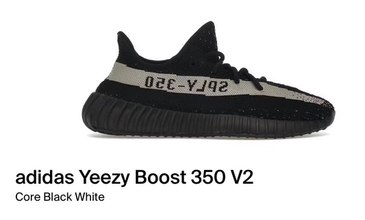 adidas Yeezy Boost 350 V2
Core Black White