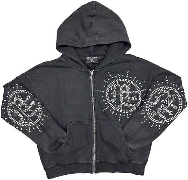 Mixed Emotions Grey Acid Wash Hoodie